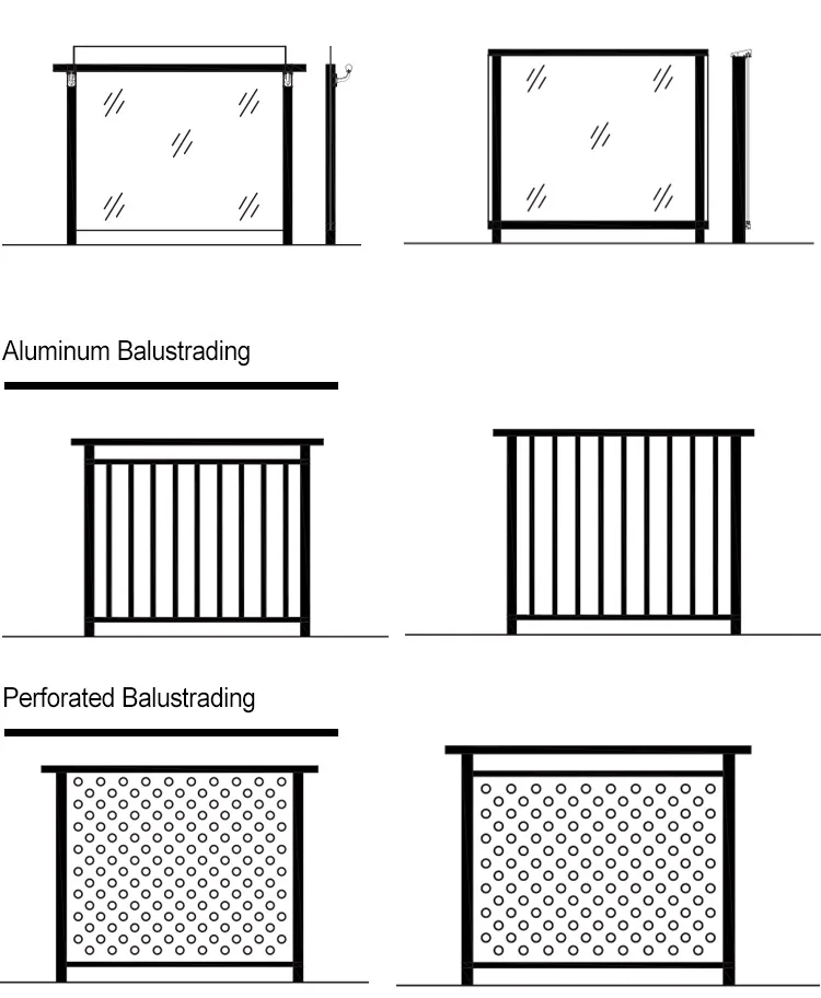 Aluminum glass balustrades & handrails