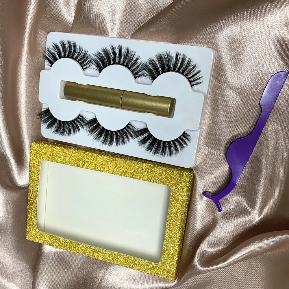 

Faux Mink Private Label Magnetic Eyelashes Magnetic Lashes Private Label Magnetic Eyelashes With Eyeliner Kit, Custom color