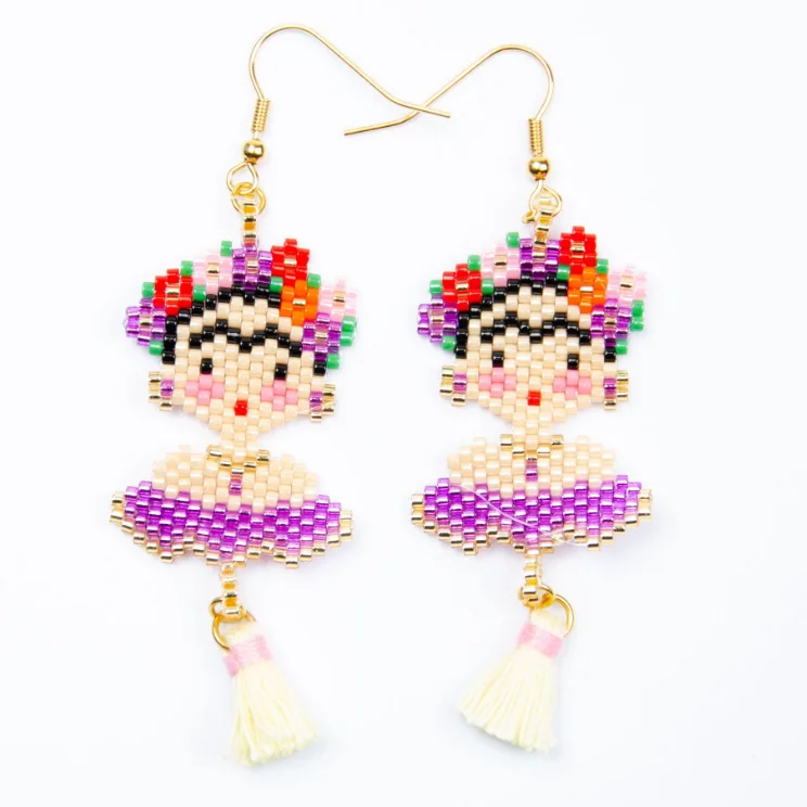 

miyuki beads braided mexico great female artist earrings jewelry, Multi