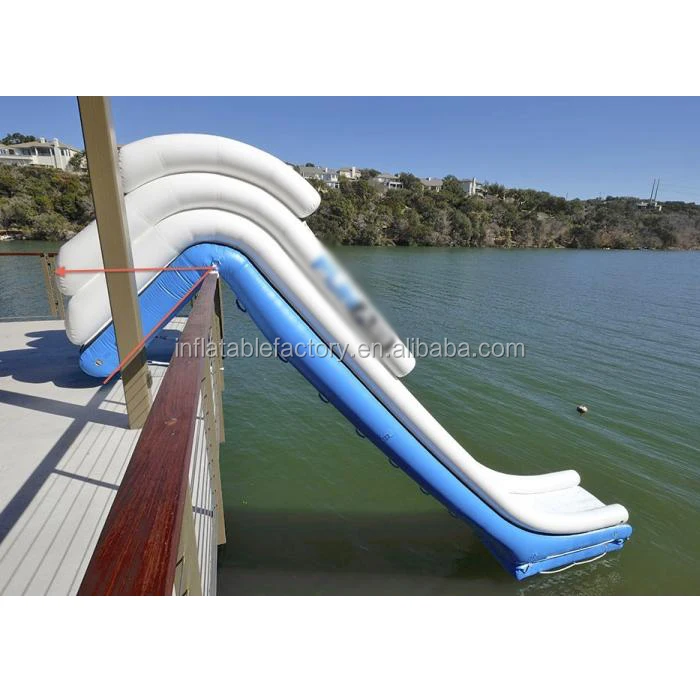 Hot sale floating inflatable yacht water slide
