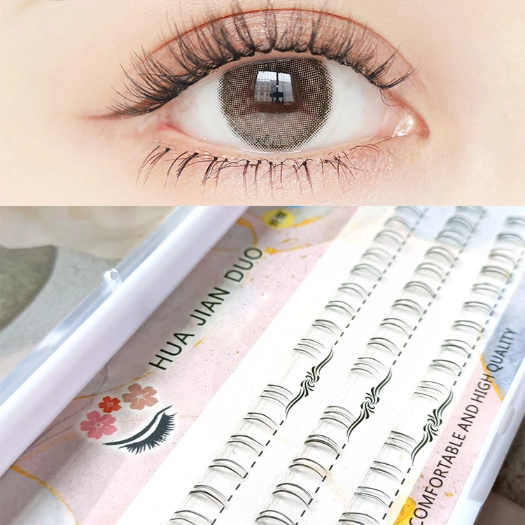 

Segmented Bottom Eyelashes Tray Lower Eyelash Extension Natural Handmade Wispy Under Lashes Soft Individual Bottom Lashses