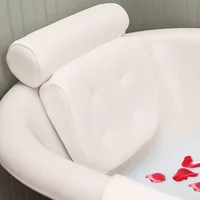 

High quality Luxury bathtub headrest spa bath pillow with suction cups