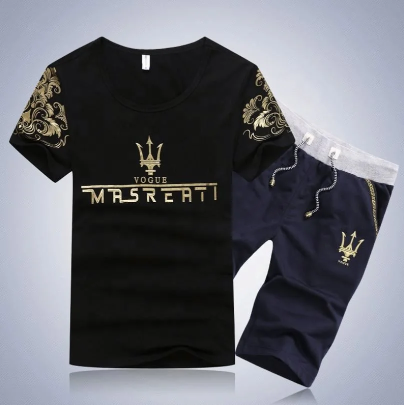 

Summer Casual Men's Sportwear Suits O Neck T shirt in Stock