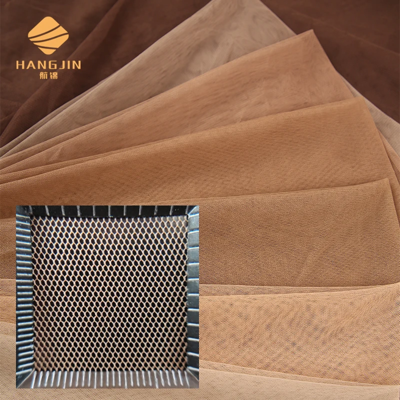 

40A 100% Polyester Tulle Mesh Net 360 colors in stock Transparent Illusion Skin Color Tulle Net Hexagonal Soft Mesh Tulle Fabric