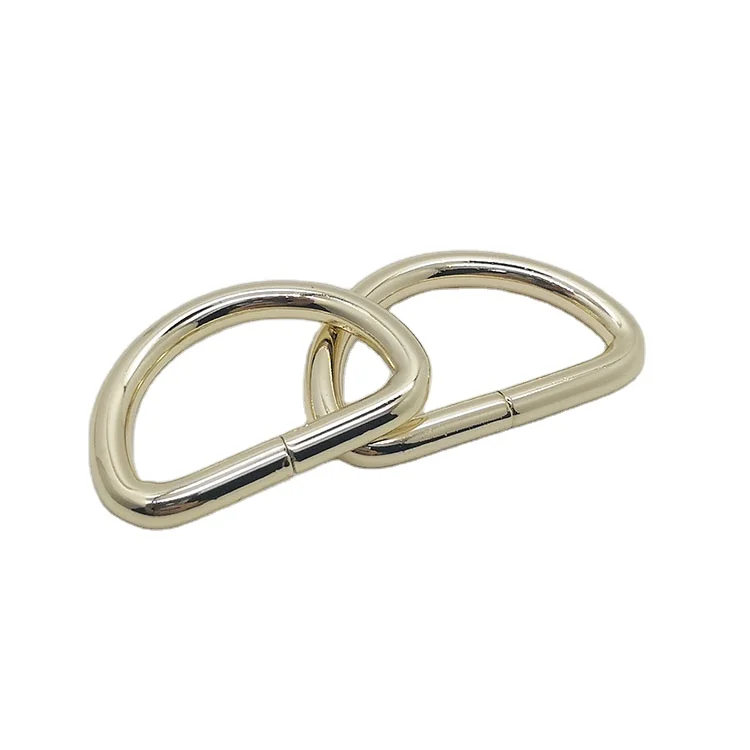 

Hot sale lightgold D ring metal bag accessories hardware for bag, Customized