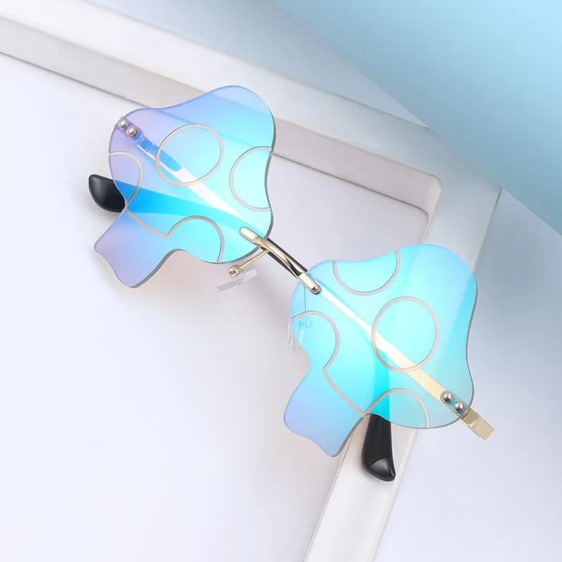 

2022 Women Party Sunglasses personality mushroom sunglasses female wholesale INS party metal Sunglasses