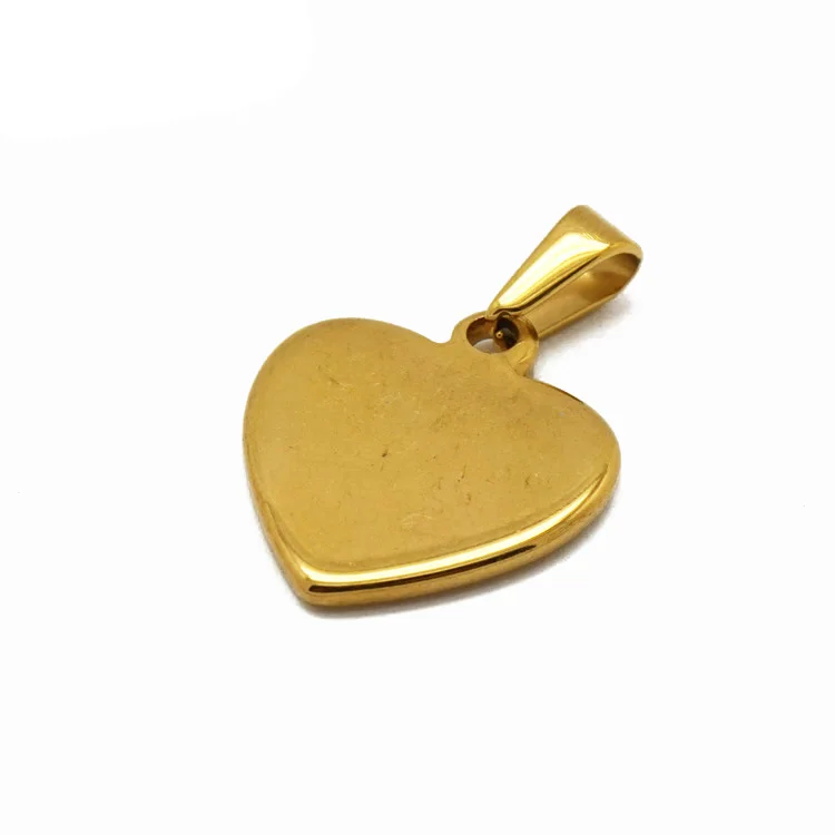

Olivia stainless steel custom jewelry women love necklace design personalized engraved blank gold heart pendant for gifts