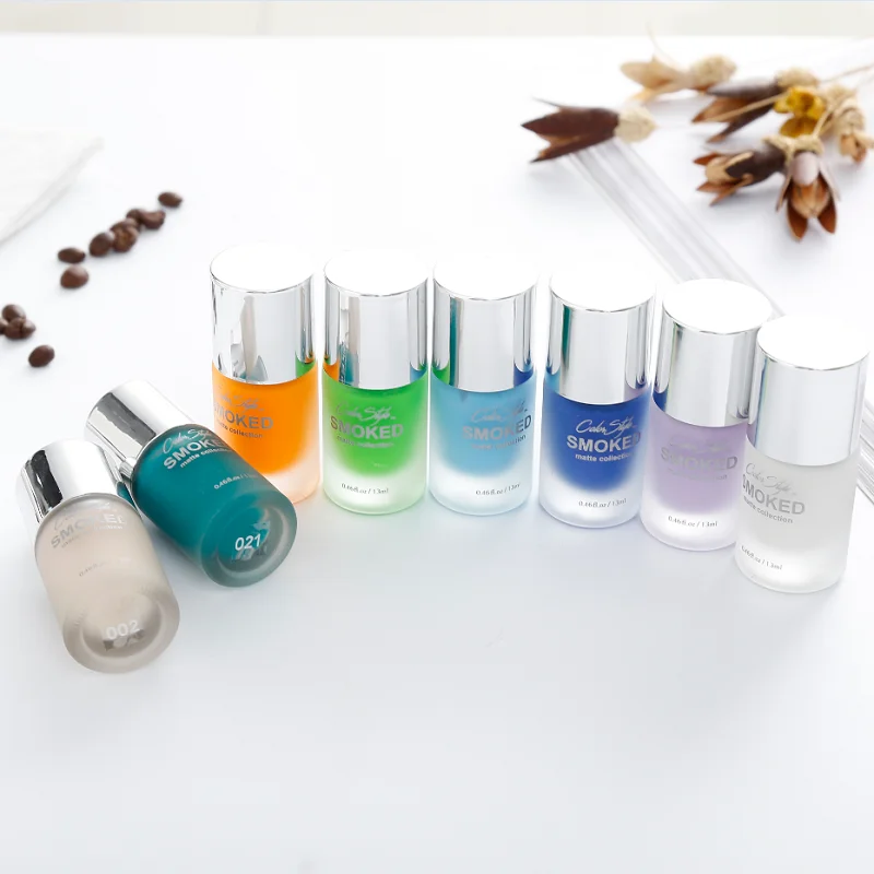 
OEM Frosted Matte Gel Nail Polish Verdor With Glass Bottle Wholesale Air Dry Nail Gel Polish non toxic Qrganic Private Label 