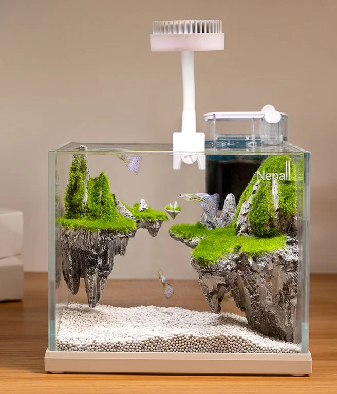 new design nepall small desktop goldfish aquarium