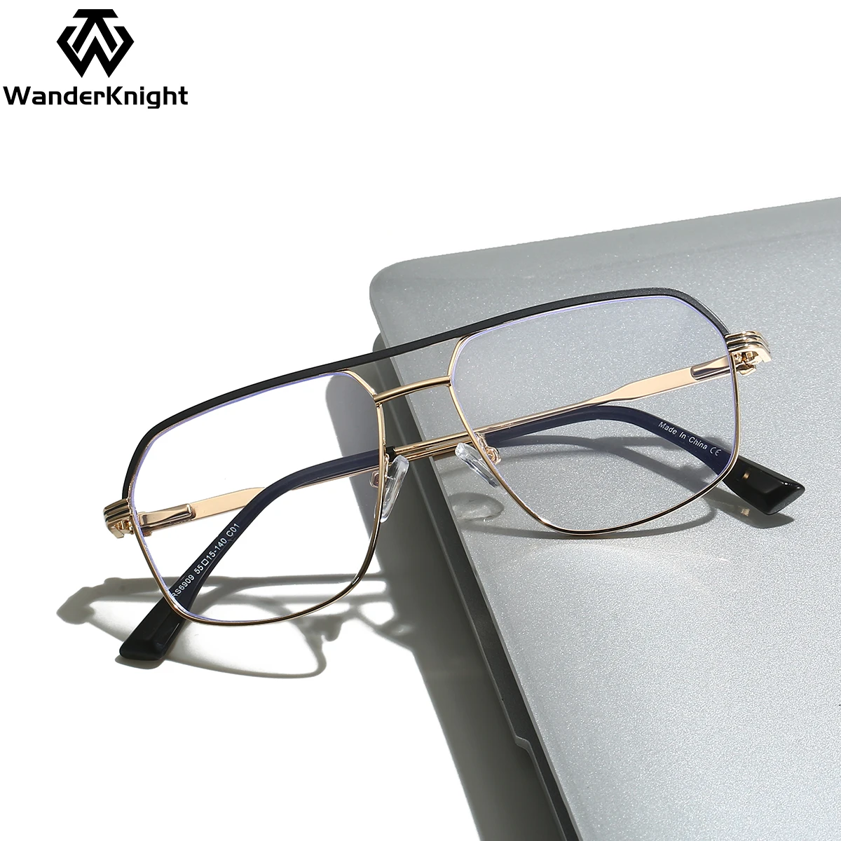 2024 Glasses For Men  Fashion Eyeglasses Frames High Quality Square Optical Frame Business Men Anti Blue Light Glasses