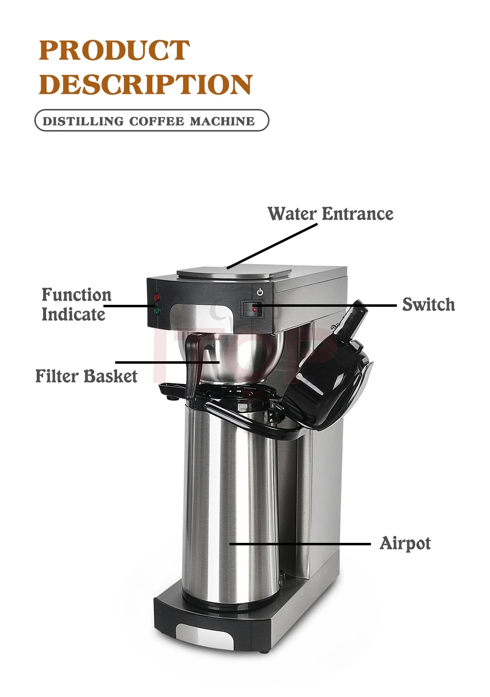 Automatic Distill Americano Coffee Machine Home Comercial Coffee Makers