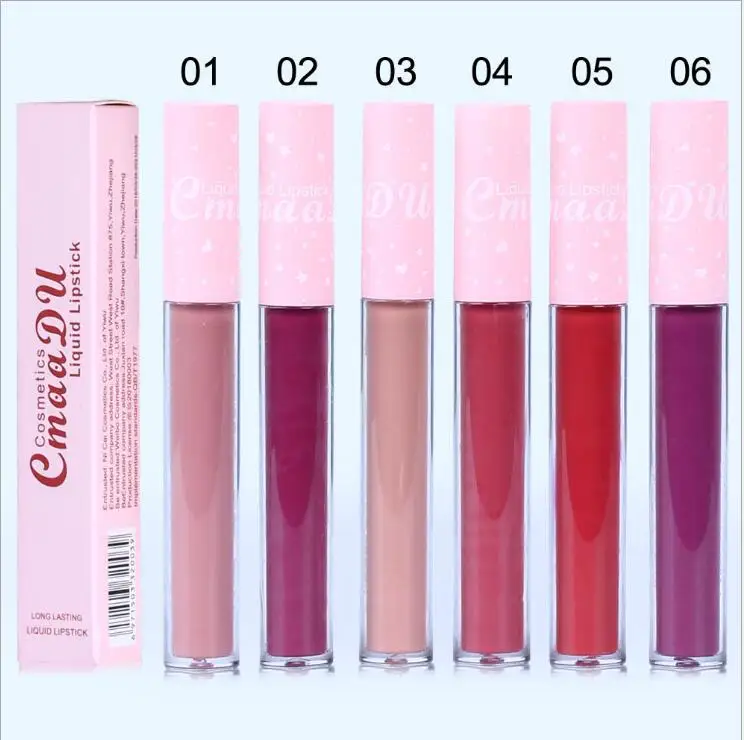 

CmaaDu Lips Makeup 6 Colors Glitter Flip Diamond Lip Gloss Velvet Matte Lip Tint Waterproof Long Lasting Shimmer Liquid Lipstick