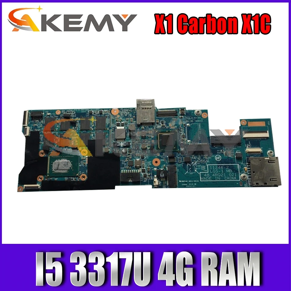 

Akemy 48.4RQ01.021 For ThinkPad X1 Carbon X1C Laptop Motherboard CPU I5 3317U 4G RAM 100% Test Work
