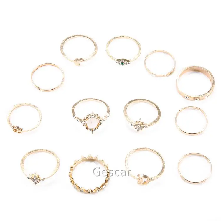 

Hot Alloy With Diamond Set Diamond Ring Quality Fashion Women Ring Sales Bohemia Style Earring Wholesale Factory Price