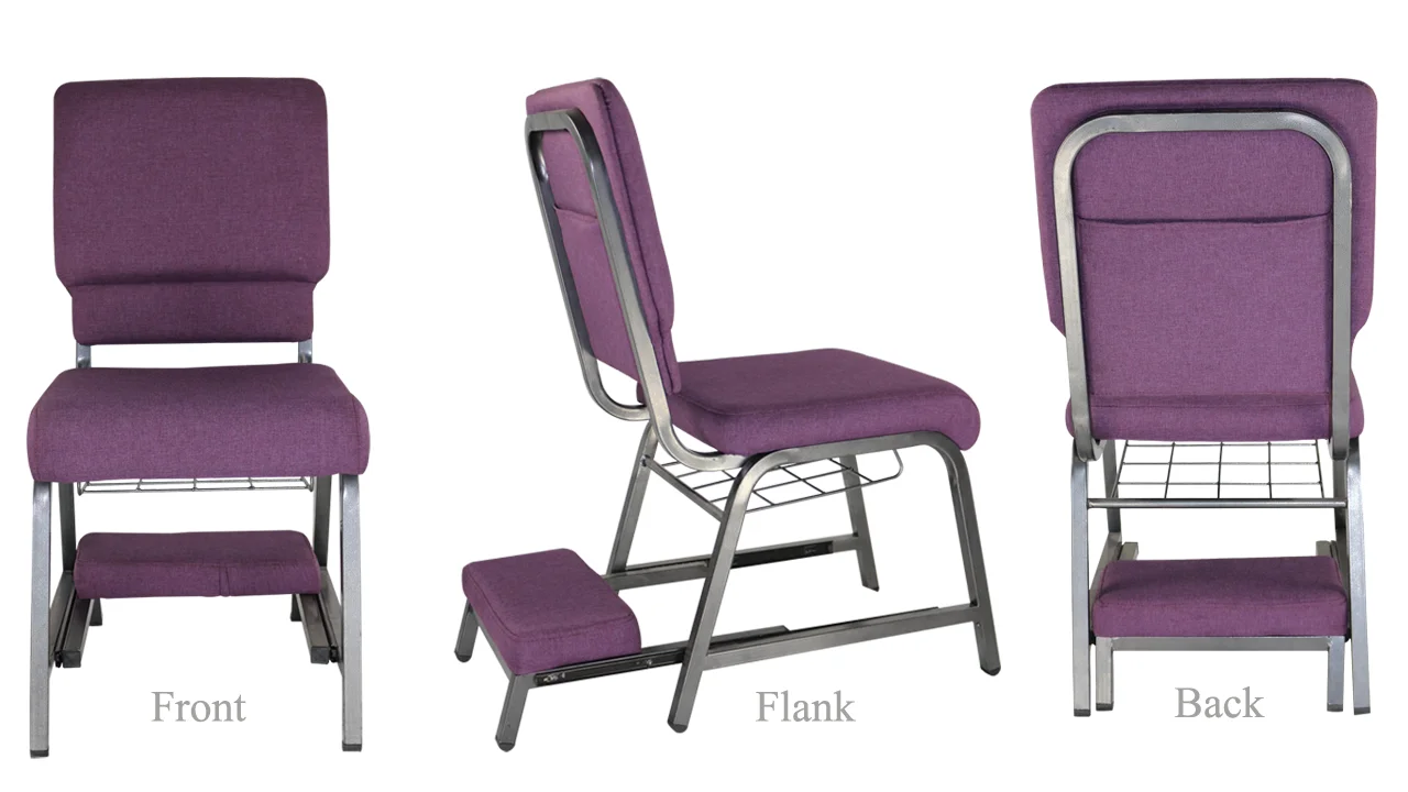 In Trinidad Genuine Leather Grey Kenya Interlocking Kneeler Metal