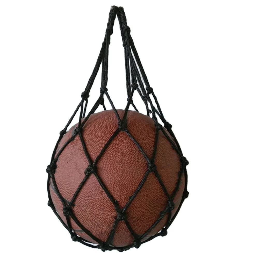 

Mesh Sports Ball Bag Sport Useful Ball Nylon Net Bag Ball Carry, Black, white, yellow, blue, red, orange, green