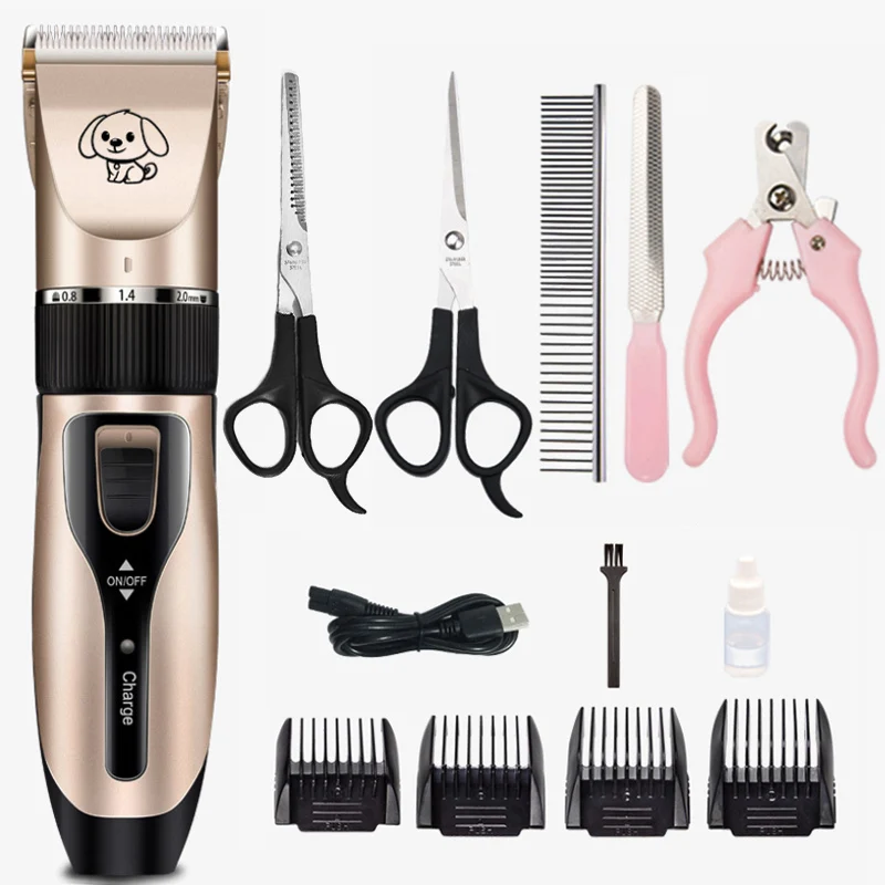 

Professional Grooming Kit Rechargeable Cat Dog Hair Trimmer Pet Hair Shaver Haircut Machine Set