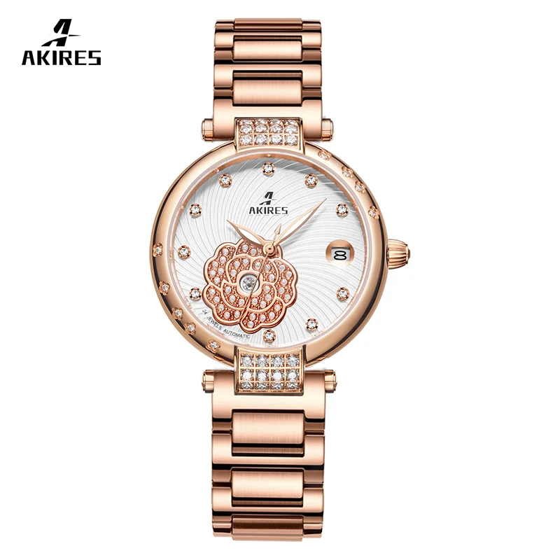 

High Quality Watches Fashion Design Leather Women Watch Best Gift Watches For Women Stainless Steel Automatic Movement