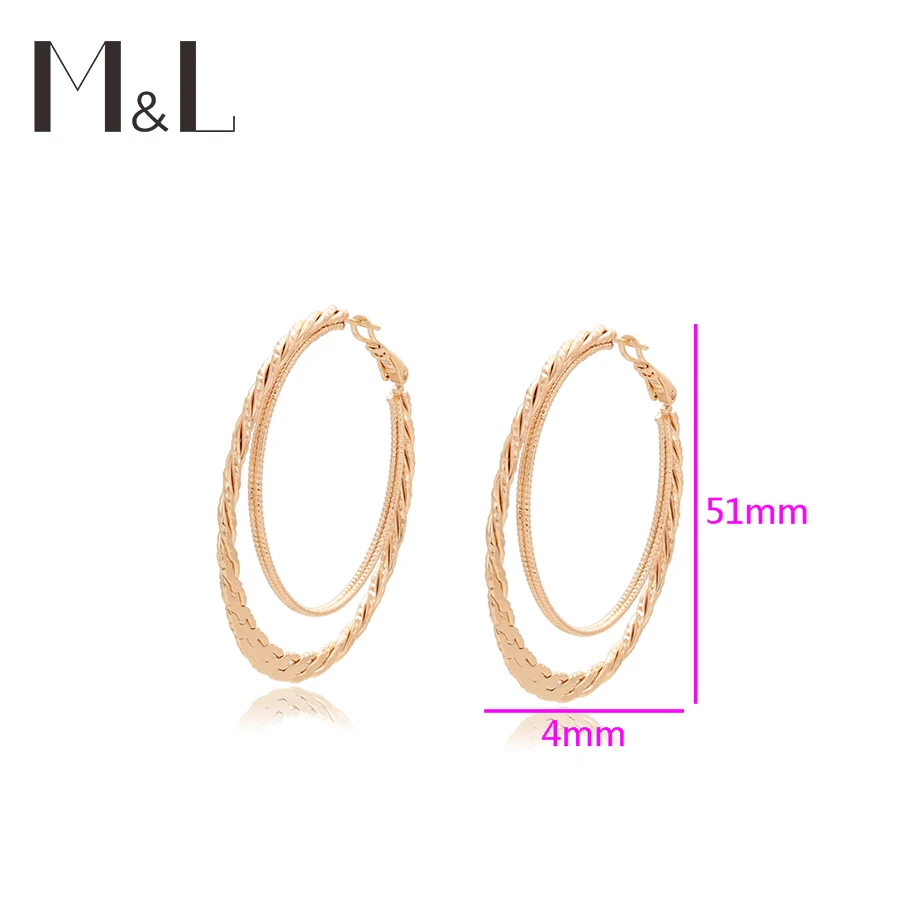 

X000708930Xuping Jewelry gold big earring hoops fashion 18k custom gold charm jewelry copper earrings hoop wholesale earrings