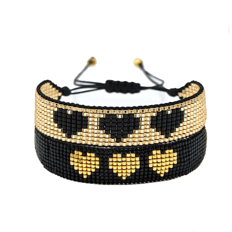 

Fashion Love Jewelry friendship bracelet woven for women Handmade Miyuki Beads woven bracelets for women, As picture or customized