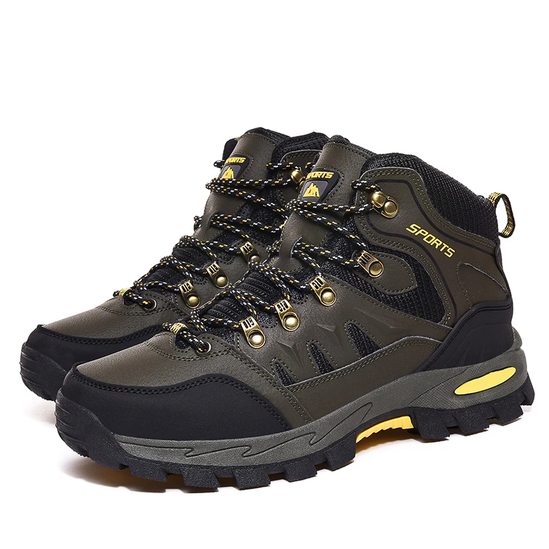 

Leather Autumn Hiking Shoes Outdoor High Quality Trekking Casual Sneakers Men Non-slip Sport Walking Boots