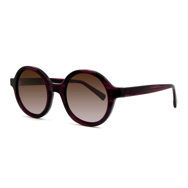 

Multicolor Fashion Polarized Acetate Rounded Glass Sunglasses