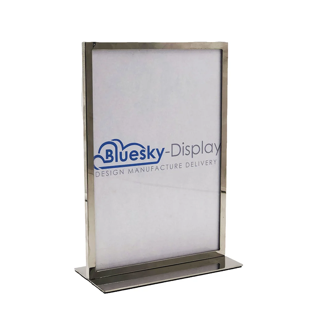Freestanding Black Metal Billboard Sign Holder Double Side Poster Stand