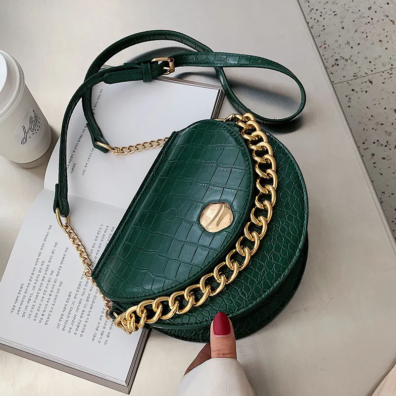 

2021 new fashion stone pattern all match chain one shoulder cross body saddle best 2021 ladies handbag, Customizable