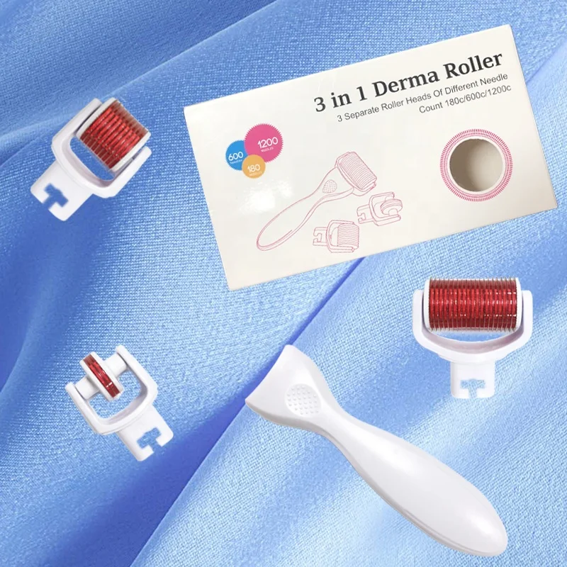 

Customize Medical Grade Skin Care Anti-aging Microneedle Dermaroller System Kit Derma Roller 3 in 1, Multiple colors/customized