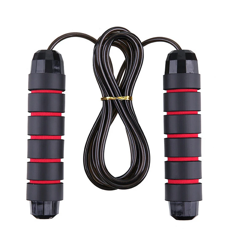 

Premium Heavy Jump Rope with Adjustable Extra Thick Cable Weighted Jump Rope High Speed Skipping Rope Black Bag Red