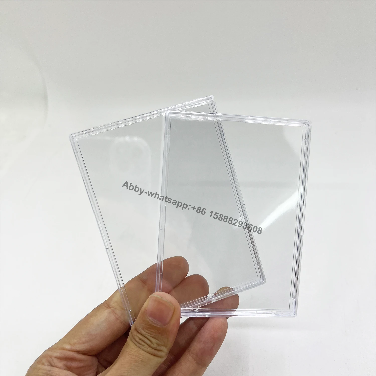 

Personalized Card Transparent display case Rectangular Card acrylic storage protection box plastic card stander