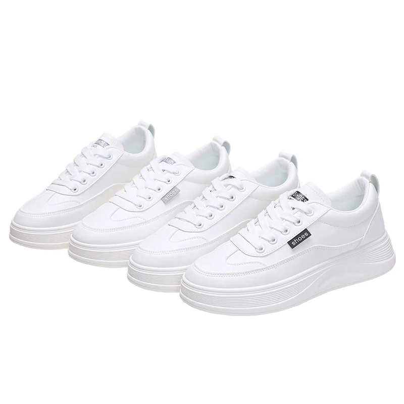 

Girls' white flat sportswear shoes student height shoes