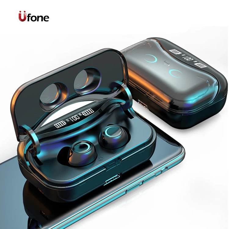 

Ufone Real Anc Noise Reduction Earbuds Tws G08 Wireless Earphone Touch Control Headphone Headsets, Black