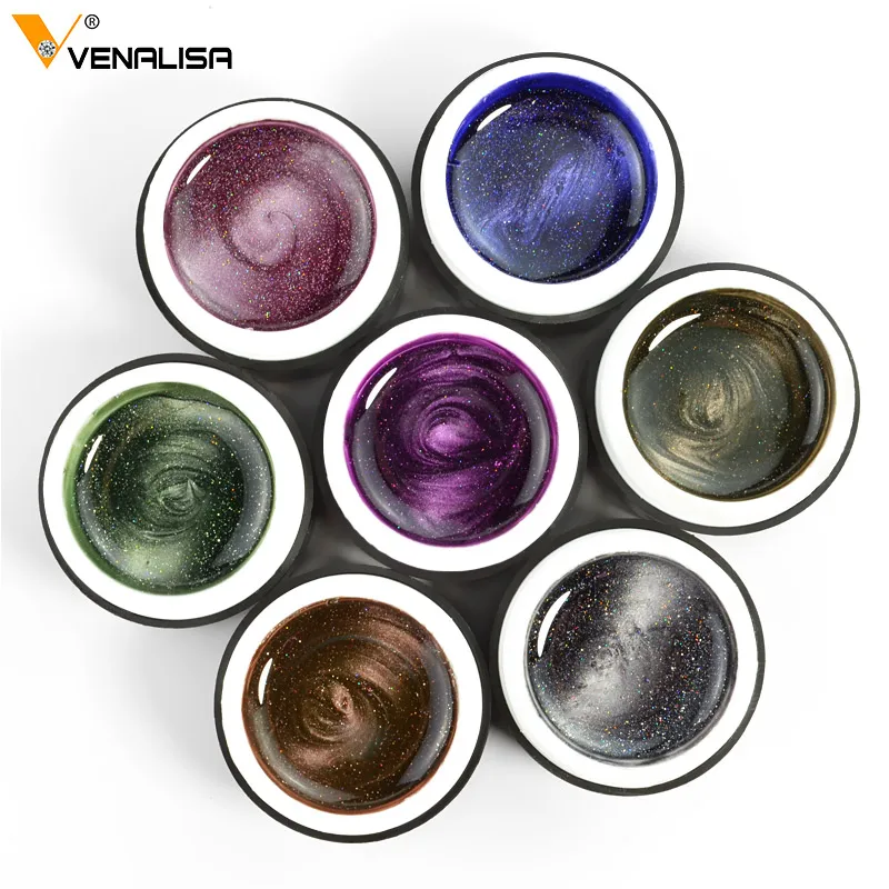 

VENALISA Enamel Gel Nail Art Glitter Laser 9D Magnetic Cat Eye Paint Varnish Meteorite Aerolite Cat Eyes Gel Nail Polish Lacquer