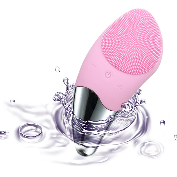 

Electric deep cleansing vibrating silicone facial brush, Pink, red, blue, green