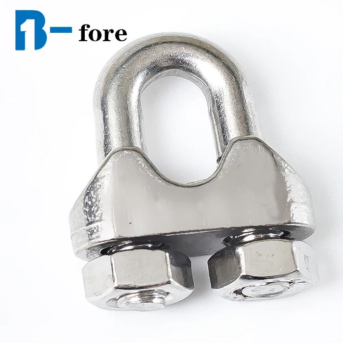
High corrosion resistanc 304 stainless steel /M2 M3 M4 M5 M6 M8M10 M12/ stainless steel wire rope clip clamp wire rope clamping 