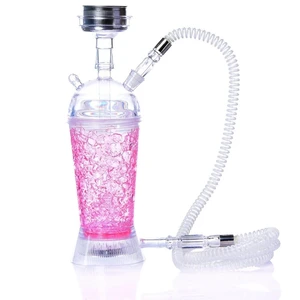 Image of EXPRESS FREE SHIPPING! Wholesale Portable Hookah Shisha Cup With Led Light Custom Logo Cheap Plastic Chicha all for Shisha