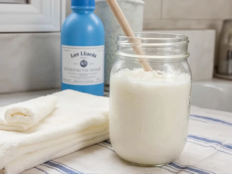 Homemade laundry soap in mason jar
