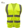customized manufacture hi vis workwear MESH vest safety jacket YELLOW reflective safety vest class 2