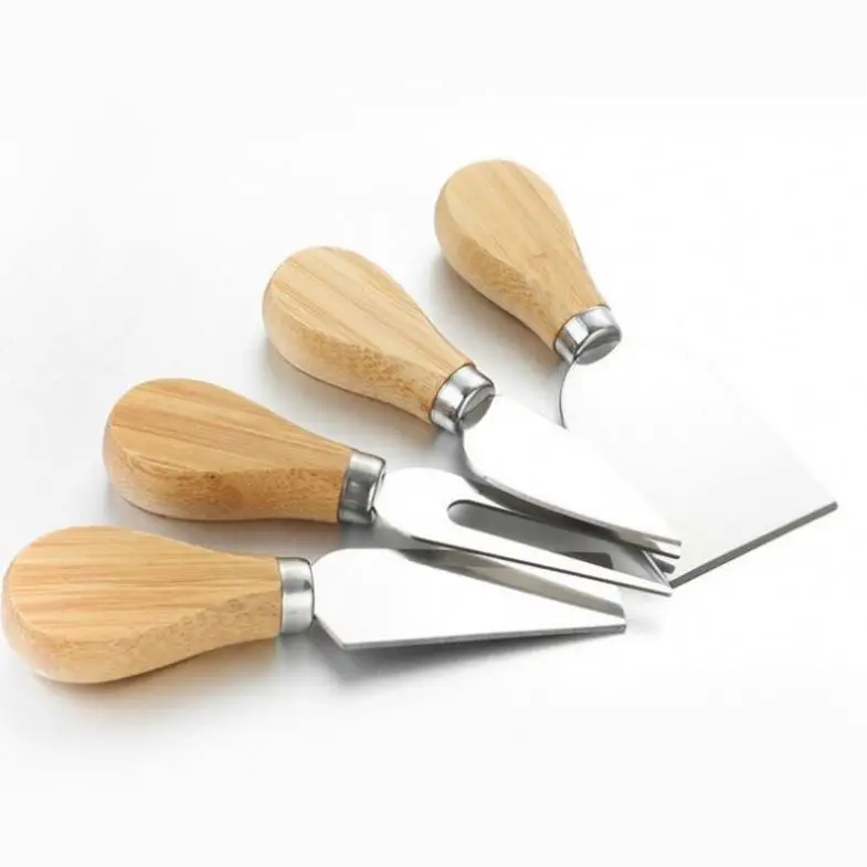 

319 Stainless Steel Cheese Knives Mini Sandwich Spreader Kitchen Dessert Tool Wooden Handle Butter Cheese Slicer Knife