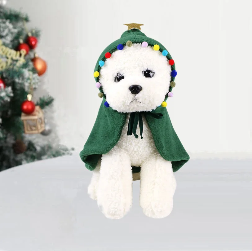 

2021 Christmas New Year shawl cloak pet clothes dog clothes