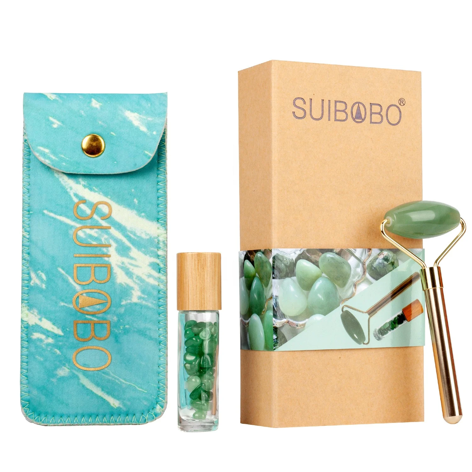 
Skincare 100% quartz mini jade roller and Essential Oil bottle eye roller 