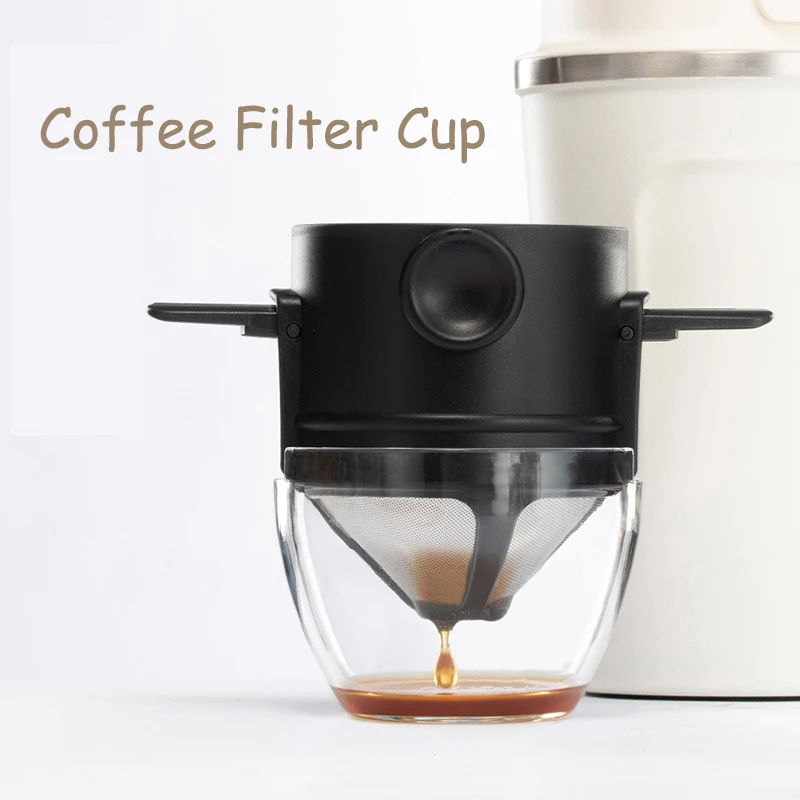 

Coffee Filter Cup Portable 304 Stainless Steel Drip Coffee Tea Holder Funnel Baskets Reusable Stand Coffee Dripper Filter Cup