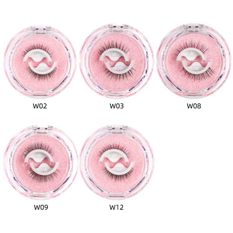Factory Outlet  No Glue Self Adhesive Eyelash Vendor Customized Boxes Strip EyeLashes Reusable Self Adhesive Eye Lashes