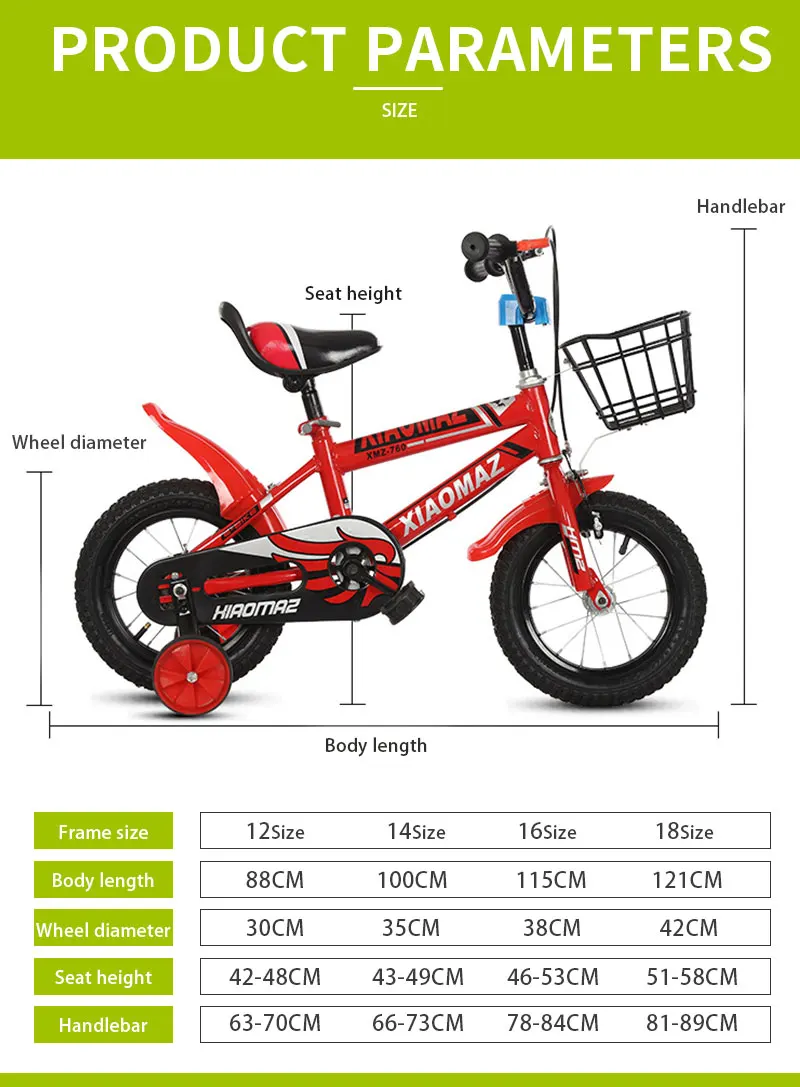 Wholesale Hot Sale 12 14 16 Inch With Steel Basket Kids Bike New Design ...