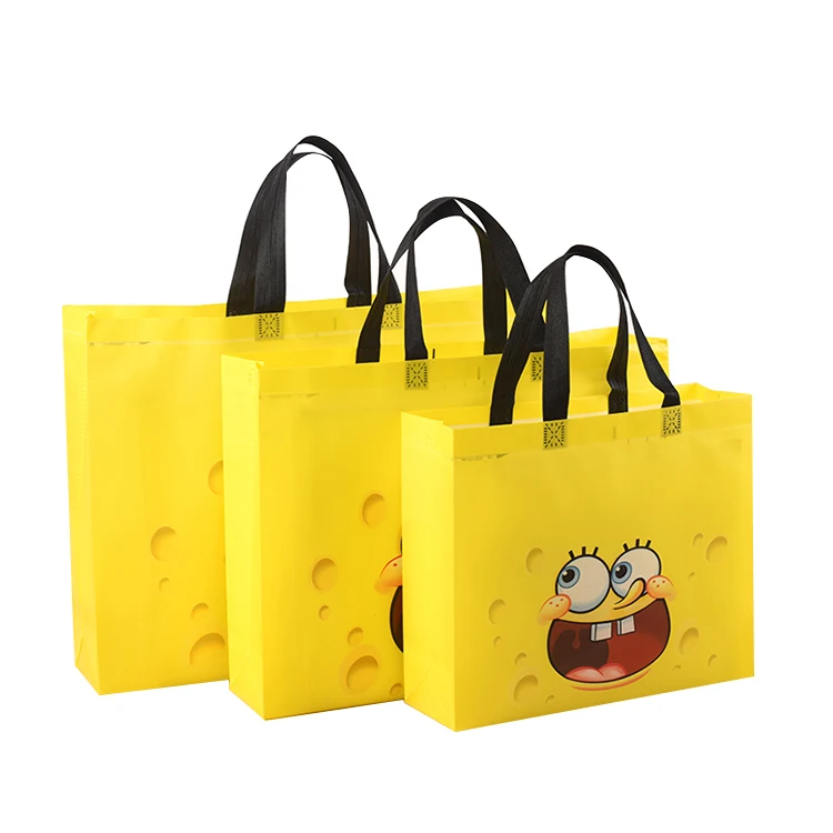 

High quality manufacturer cartoon anime cheap ultrasonic eco-friendly non woven shopping tote bag with logo, As shown