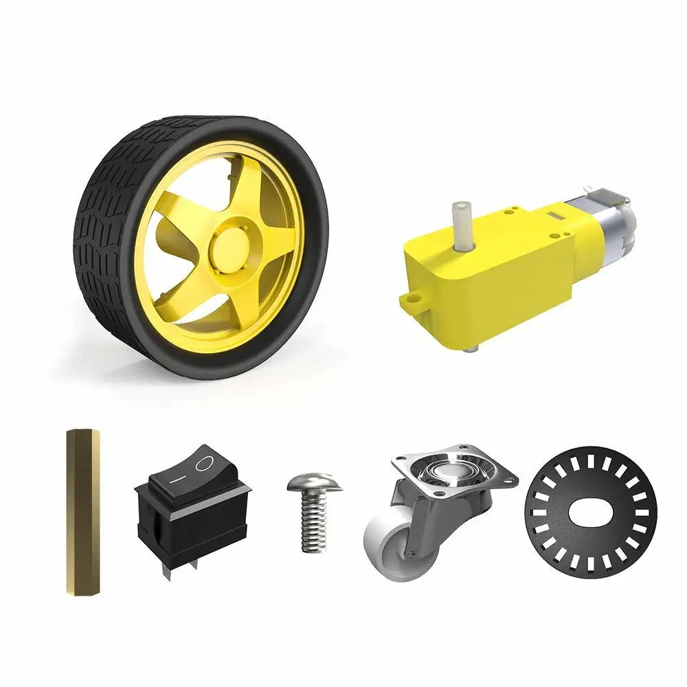 
Speed Encoder 2WD Motor educational Smart Robot tracing Car Chassis Kit with Battery Box 
