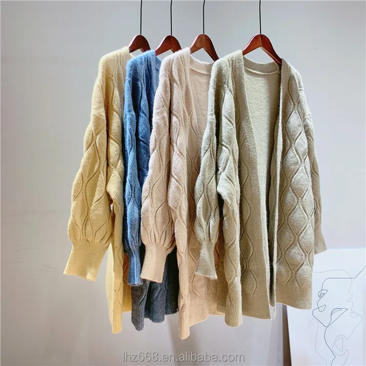 

Custom Sweater for girl Plus Sizes woman Jacquard Thick Warm Lady Cardigan Sweater