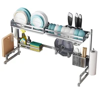 

Simple kitchen dish drying rack over sink stainless holders