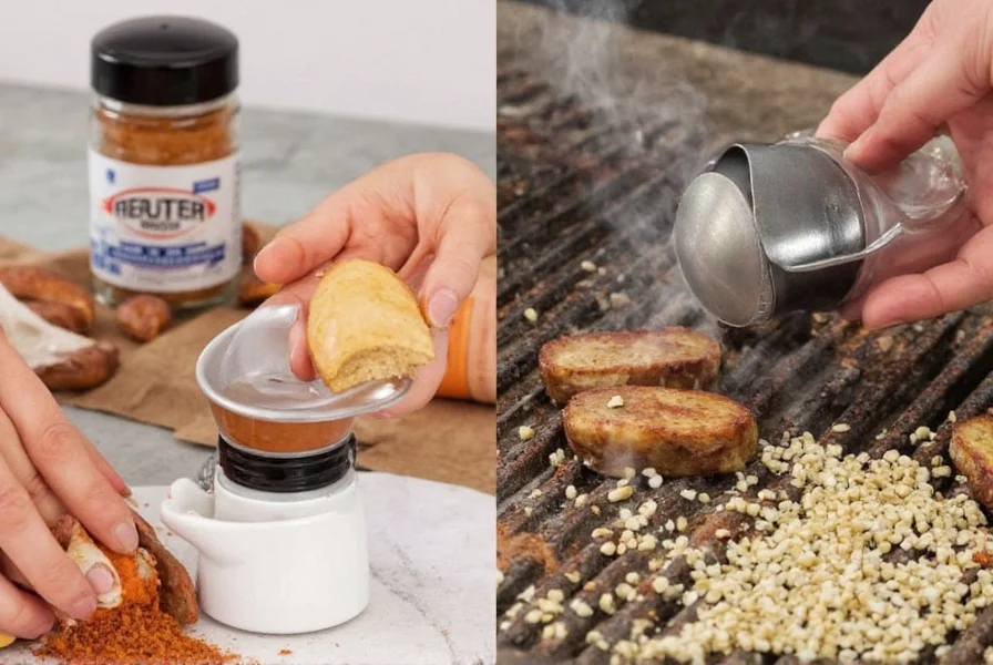 Spice rack with smoked paprika, cumin, chili flakes